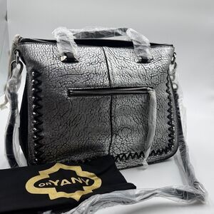 orYANY Metallic Silver Shoulder Bag